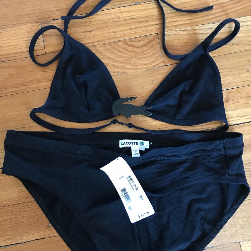 Lacoste Women’s Bikini Adeline Swimsuit 8 Black
